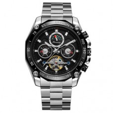 Мужские часы Forsining 6913 Silver-Black