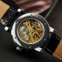 Мужские часы Forsining 8008 Black-Silver-Gold