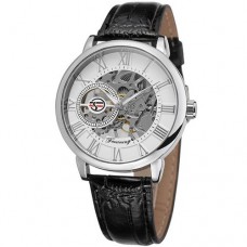 Мужские часы Forsining 8099 Black-Silver-White