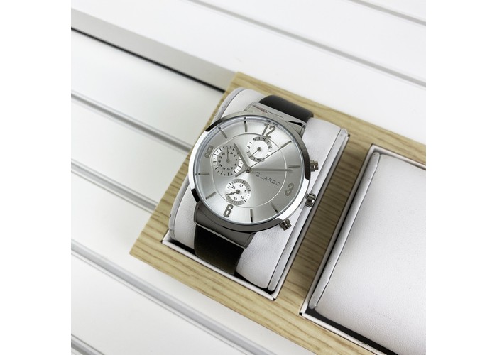Мужские часы Guardo B01312-2 Dark Brown-Silver-White