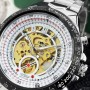 Мужские часы Winner 8067 Silver-Black-Gold Cristal
