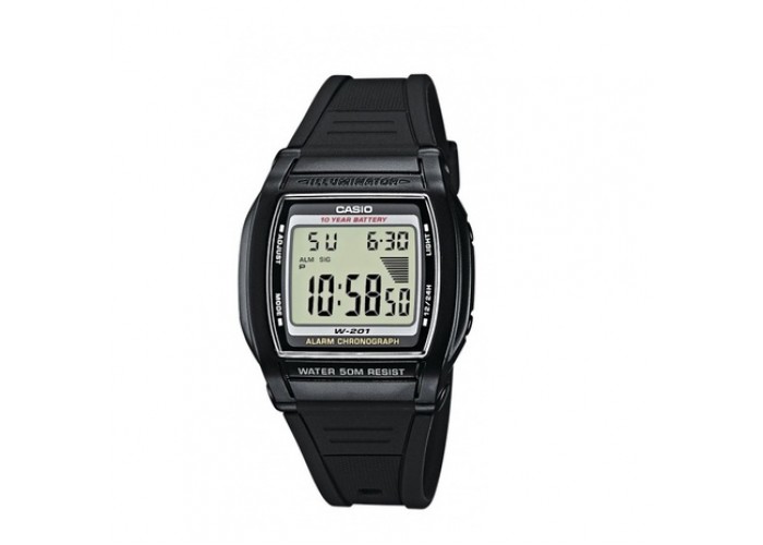 Мужские часы Casio W-201-1AVEF All Black