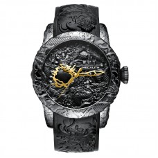 Мужские часы Megalith 8041M All Black Dragon Sculpture