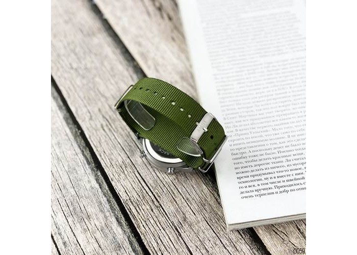 AMST 3017 Silver-White-Green Wristband