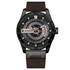 Мужские часы Curren 8301 Black-Dark Brown