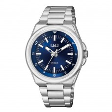 Мужские часы Q&Q QZ68J212Y Silver-Dark Blue