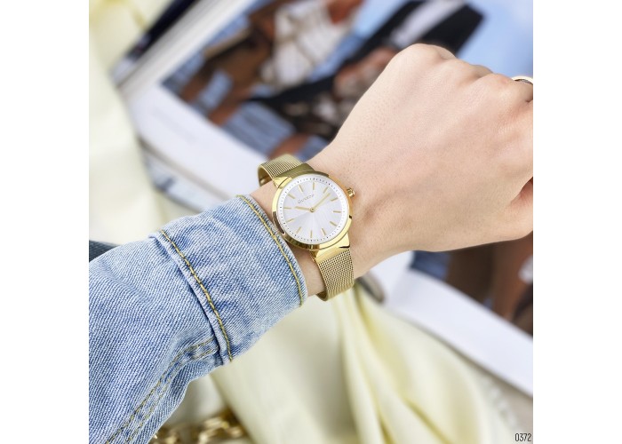 Женские часы Guardo B01281-4 Gold-White