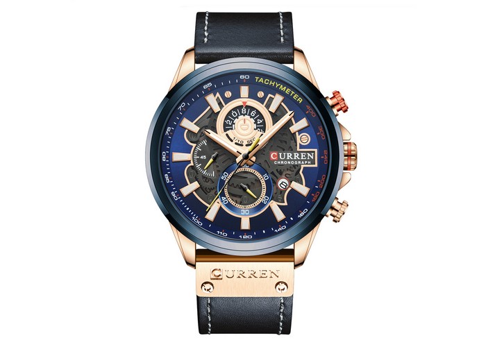 Мужские часы Curren 8380 Blue-Cuprum