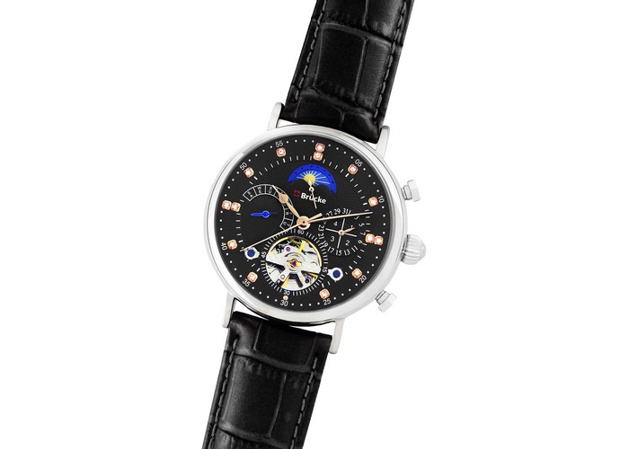Мужские часы Brucke J025 Black-Silver