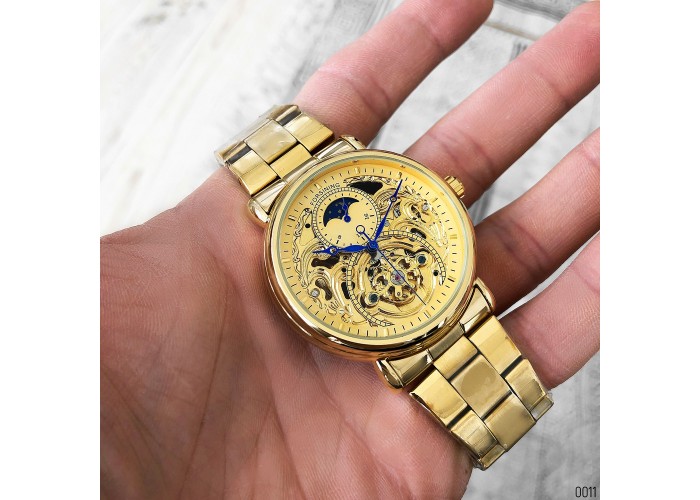 Мужские часы Forsining 8177 All Gold