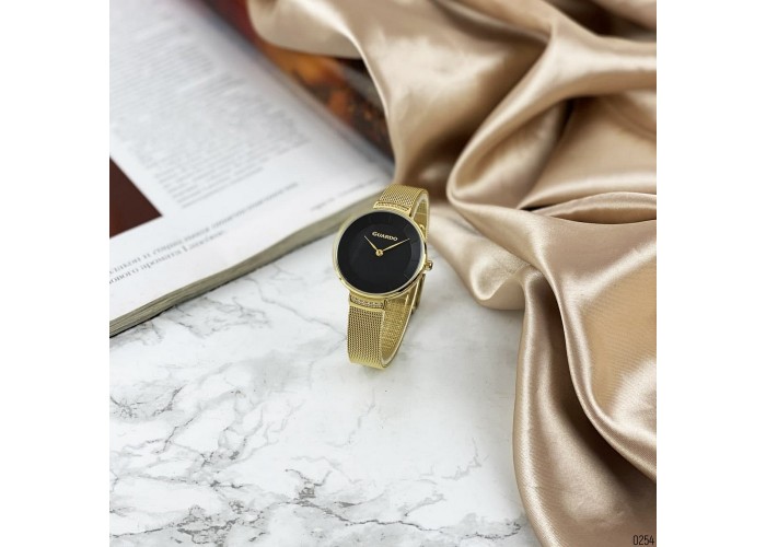 Женские часы Guardo 012439-3 Gold-Black