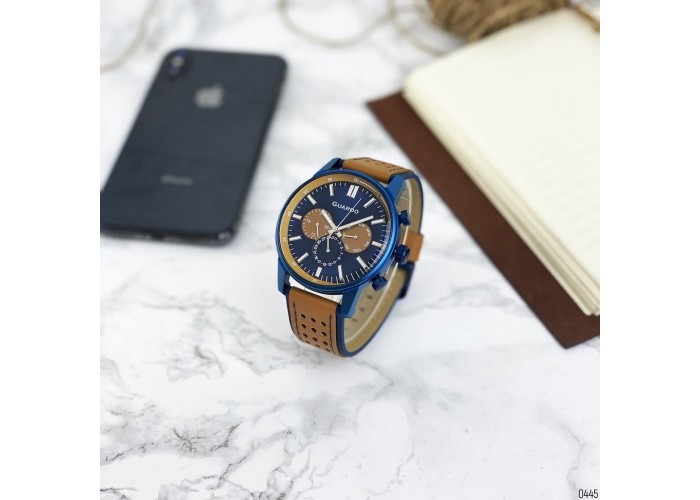 Мужские часы Guardo 007576-4 Brown-Blue