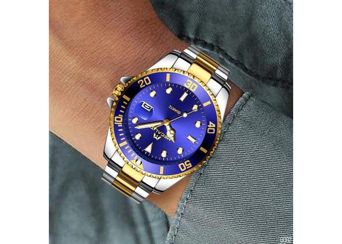 Мужские часы Megalith 0037M Silver-Gold-Blue