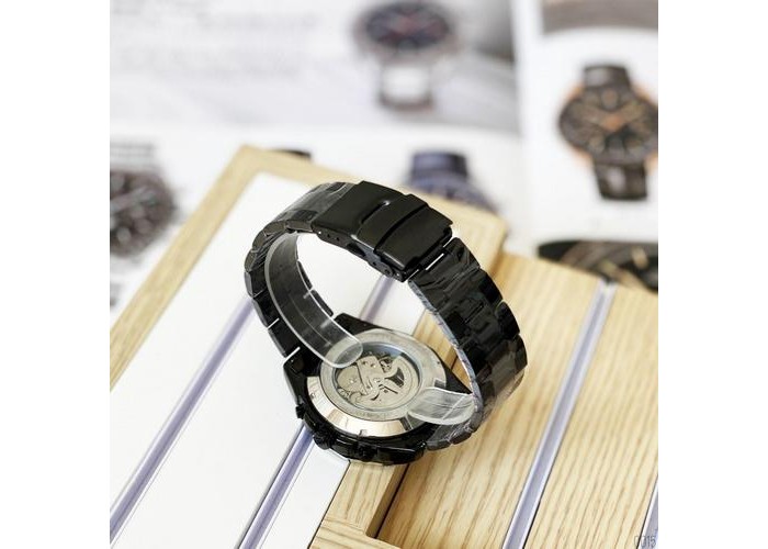 Мужские часы Forsining 8130 Black-Silver