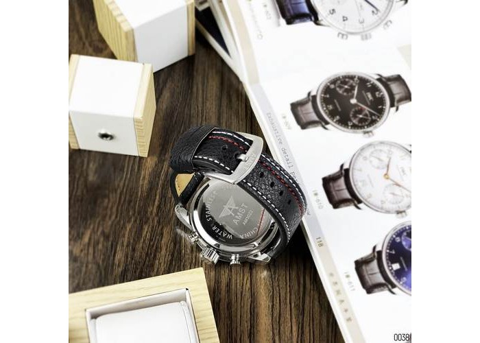 Мужские часы AMST 3022 Silver-Black Fluted Wristband
