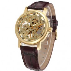 Мужские часы Winner 8005 Brown-Gold