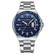 Мужские часы Curren 8375 Silver-Blue
