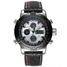 Мужские часы AMST 3022 Silver-Black-Silver Fluted Wristband