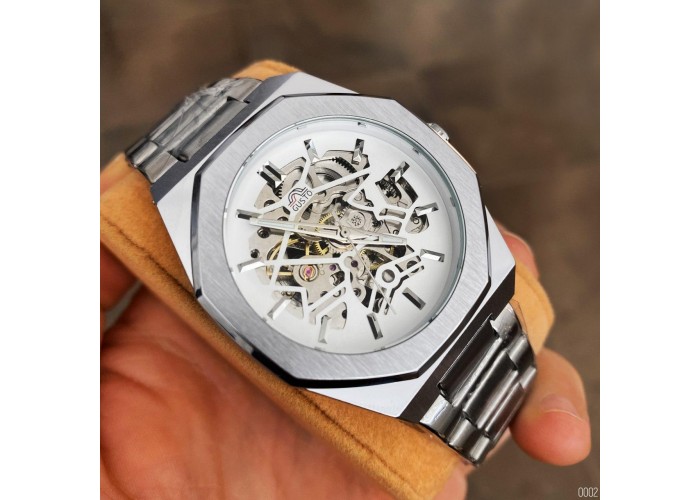 Мужские часы Gusto Skeleton Silver-White