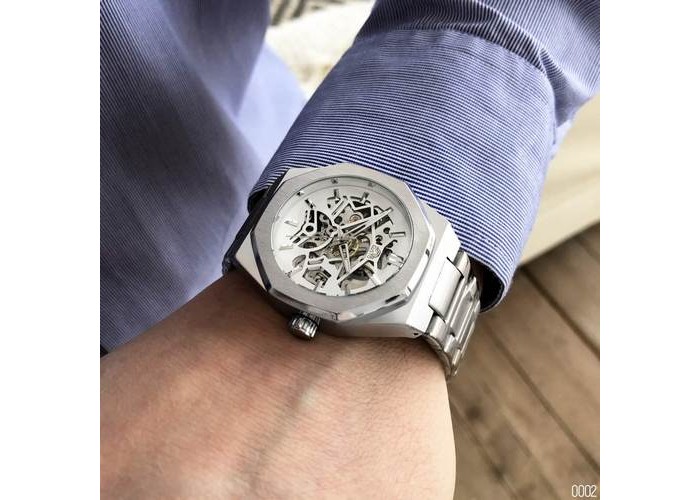 Мужские часы Gusto Skeleton Silver-White