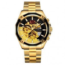 Мужские часы Forsining GMT 1183 Gold-Black