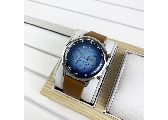 Мужские часы Guardo 012430-1 Brown-Silver-Blue