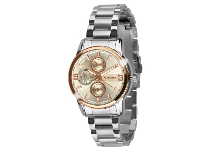 Женские часы Guardo 011944-4 Silver-Cuprum-White