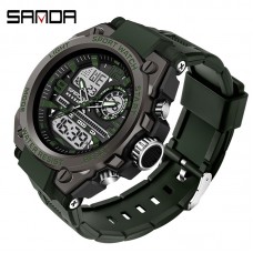 Мужские часы Sanda 6024 Black-Military Wristband