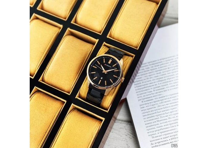 Мужские часы Curren 8366 Black-Gold