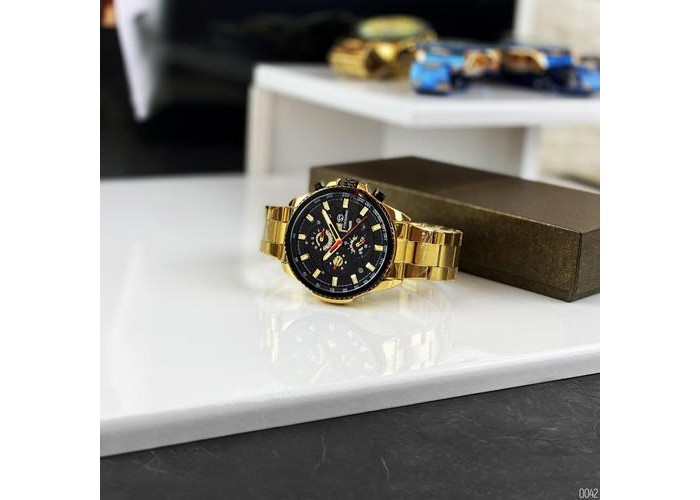 Мужские часы Forsining 6909 Gold-Black