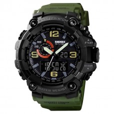 Мужские часы Skmei 1520AG Black-Military Wristband