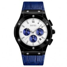 Мужские часы Skmei 9157 Blue-Black-White