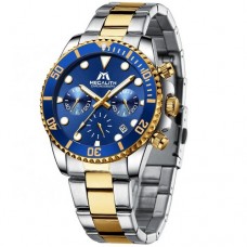 Мужские часы Chronte Nicolas Silver-Gold-Blue