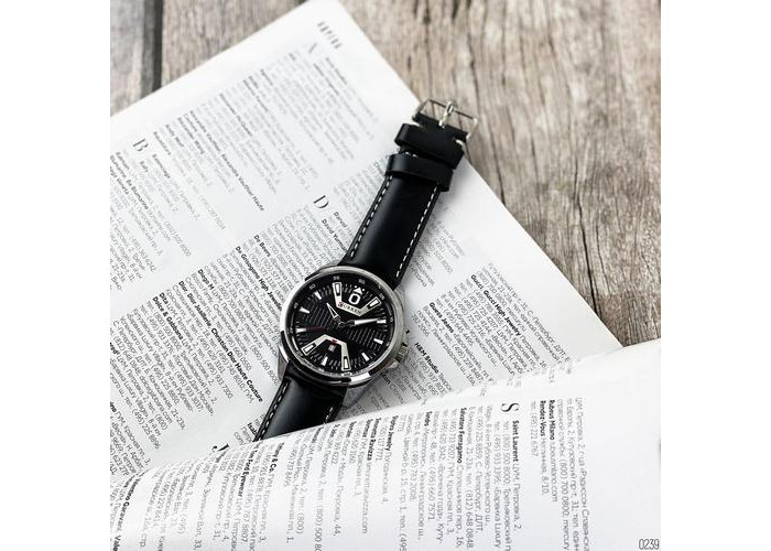 Мужские часы Curren 8379 Silver-Black