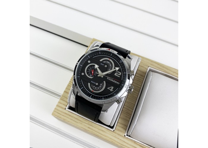 Мужские часы Guardo B01318-1 Black-Silver