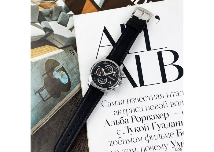 Мужские часы Guardo B01318-1 Black-Silver