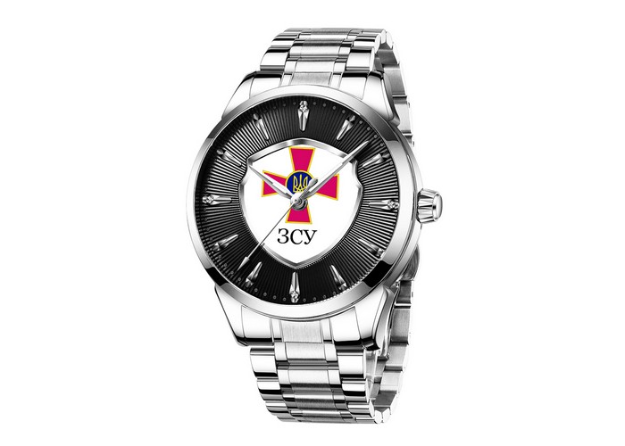 Мужские часы Chronte с логотипом ЗСУ Silver-Black-White