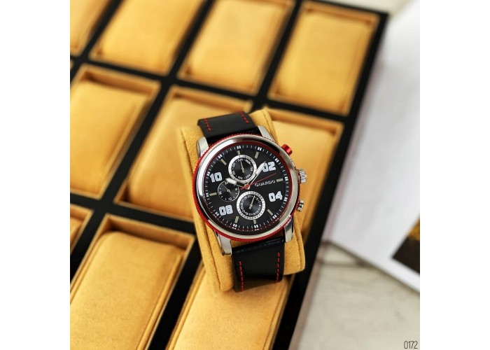 Мужские часы Guardo 011097-1 Black-Silver-Red