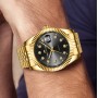 Женские часы Megalith 0038M Gold-Black Diamonds