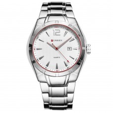 Мужские часы Curren 8103 Silver-White