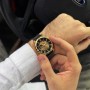 Мужские часы Forsining 1040 Black-Gold-Black
