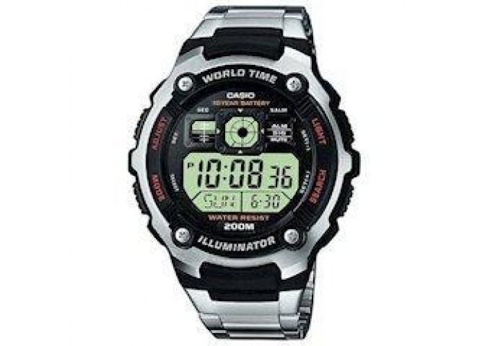 Мужские часы Casio AE-2000WD-1AVEF Silver-Black