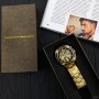 Мужские часы Forsining 8130 Gold-Black