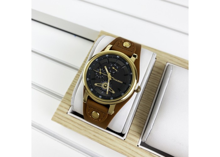 Мужские часы Guardo 011265-3 Brown-Gold-Black
