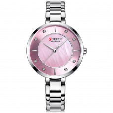 Женские часы Curren 9051 Silver-Pink