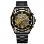 Мужские часы Forsining 8130 Black-Gold-Black