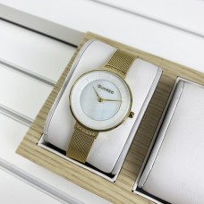 Женские часы Guardo 012439-4 Gold-White