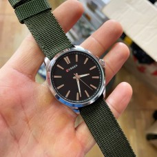 Curren 8322 Silver-Black-Military Wristband