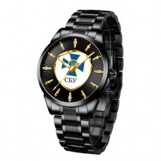 Мужские часы Chronte с логотипом СБУ Black-White