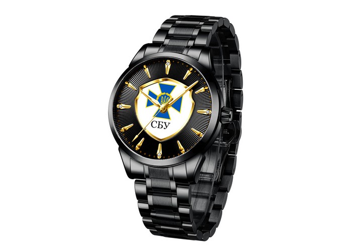 Мужские часы Chronte с логотипом СБУ Black-White